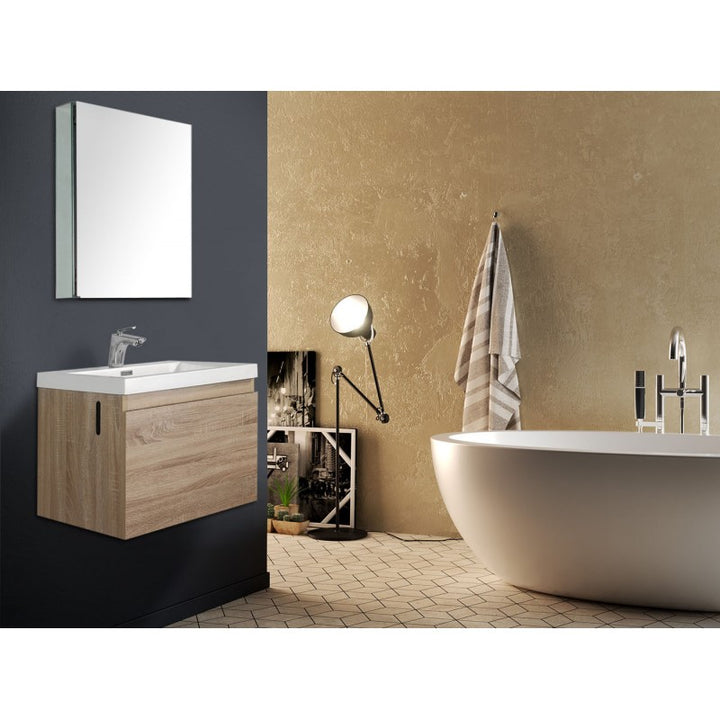 Roxanne Wall Hung White Oak Vanity 600mm