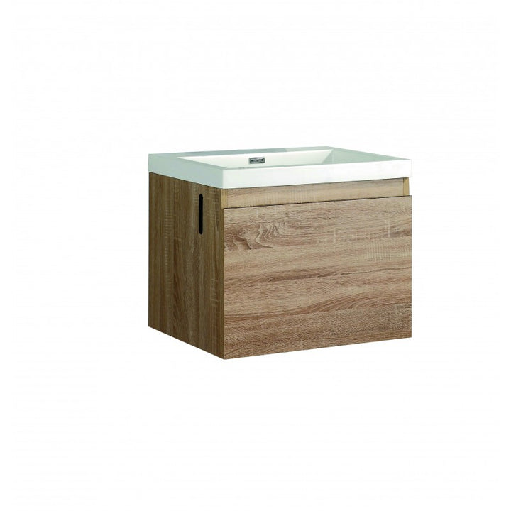 Roxanne Wall Hung White Oak Vanity 600mm