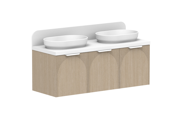 ADP Archie 1350 All-Door Double Bowl Wall Hung Vanity