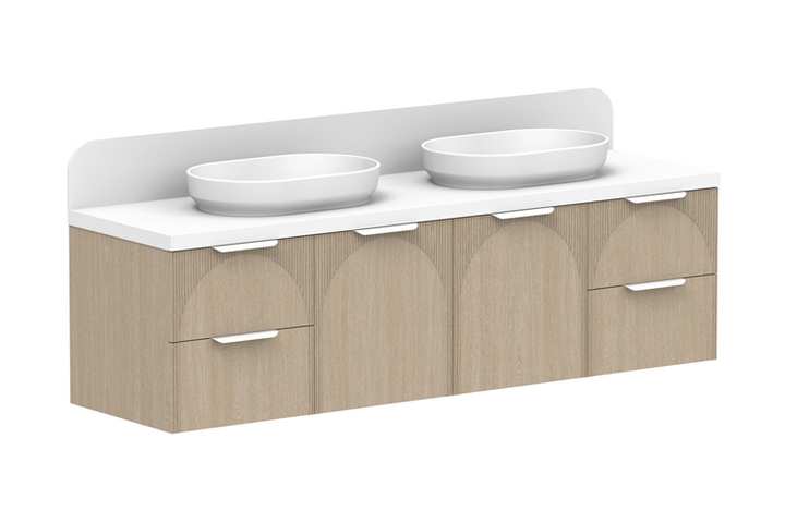 ADP Archie 1800 Door & Drawer Double Bowl Wall Hung Vanity