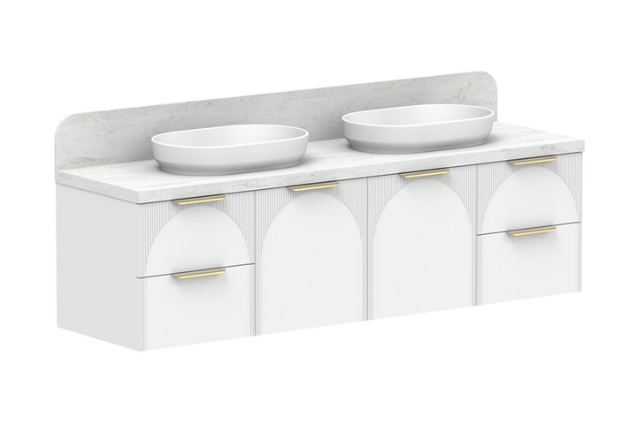 ADP Archie 1800 Door & Drawer Double Bowl Wall Hung Vanity
