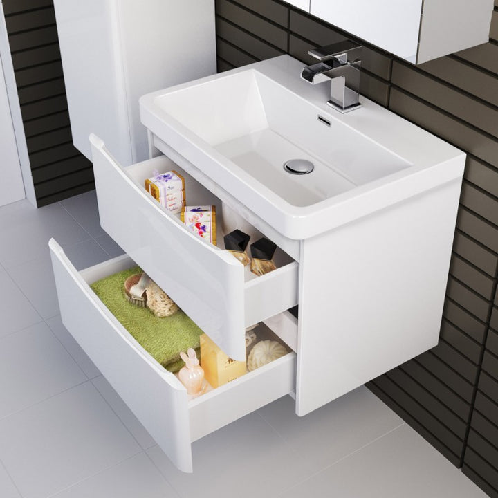 Ancona Wall Hung Gloss White 600mm