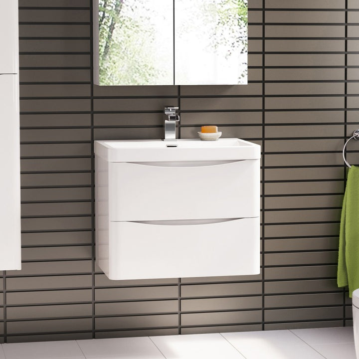 Ancona Wall Hung Gloss White 600mm