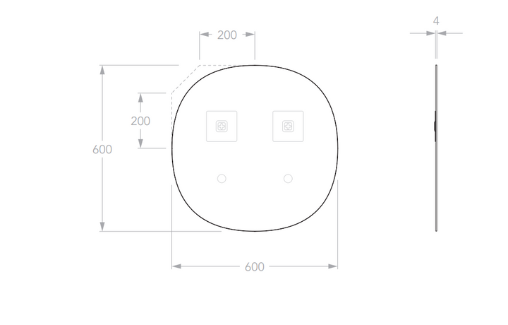 Adp Orb Frameless Mirror