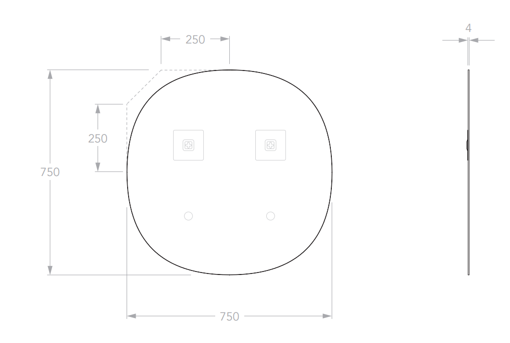 Adp Orb Frameless Mirror