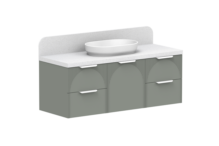 ADP Archie 1350 Door & Drawer Centre Bowl Wall Hung Vanity