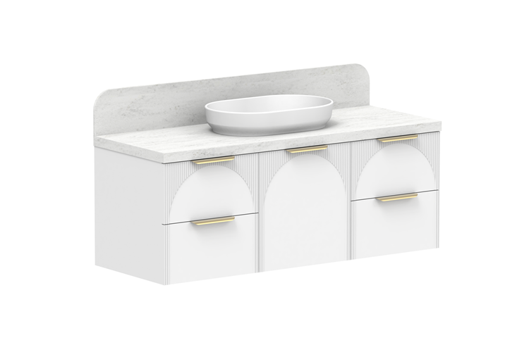ADP Archie 1350 Door & Drawer Centre Bowl Wall Hung Vanity