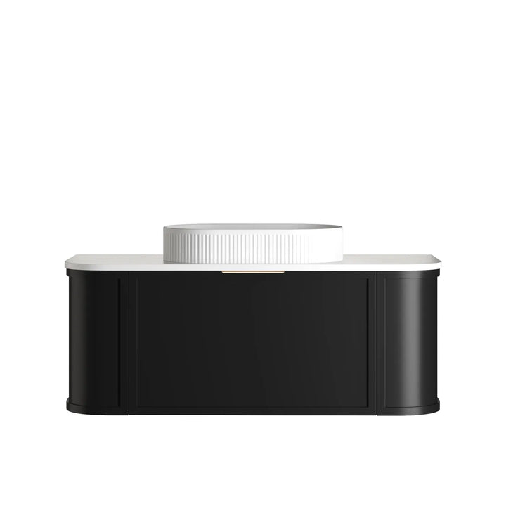 Otti Hampshire 1200mm Satin Black Wall Hung Curve Vanity