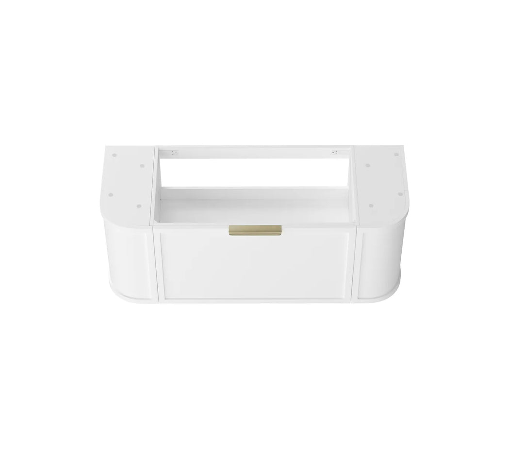 Otti Hampshire 1200mm Satin White Wall Hung Curve Vanity