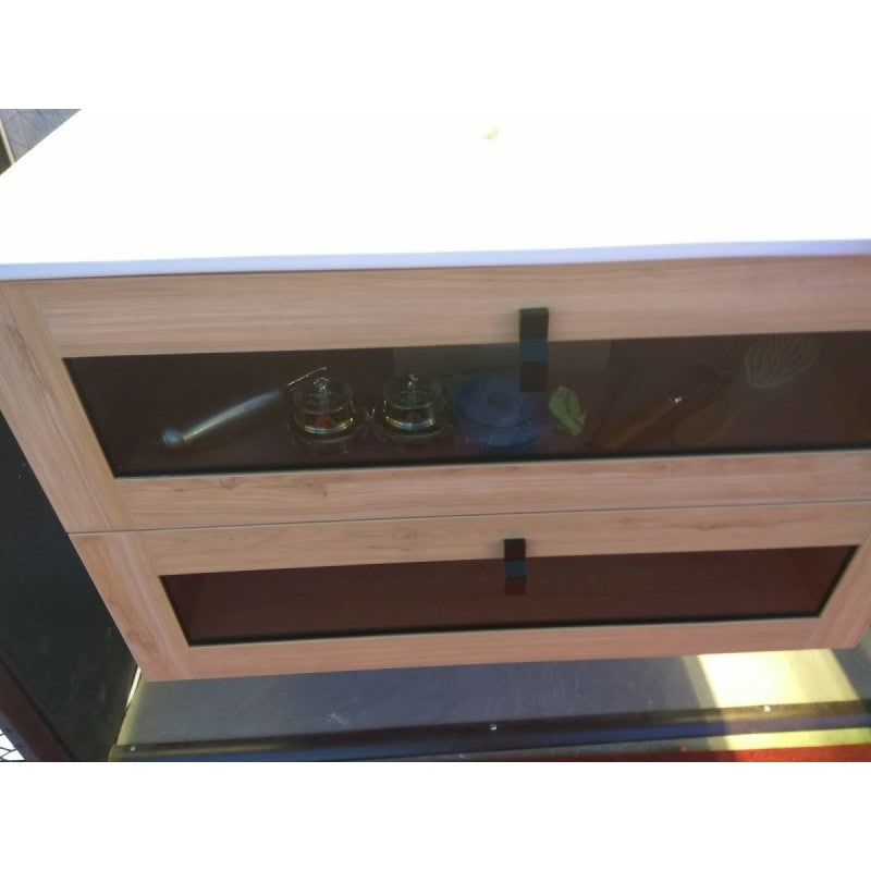 Manhattan Wall Hung White Oak Vanity 600mm
