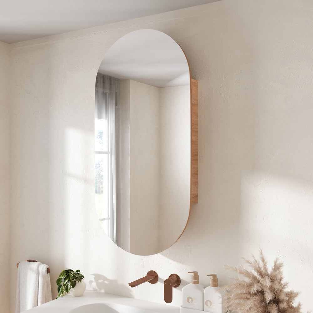Fienza Marlowe Pill Mirror Cabinet, 450x900mm