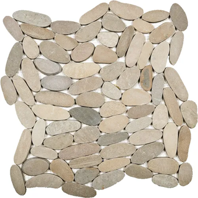 Botany Bay Pebbles Series Khaki Tan Sliced 300x300mm