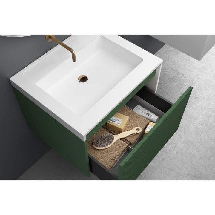 Rimini Wall-Hung Vanity Rain Forest Green 600mm