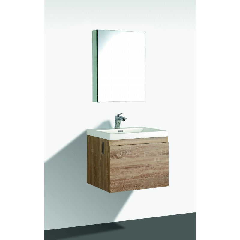 Roxanne Wall Hung White Oak Vanity 600mm