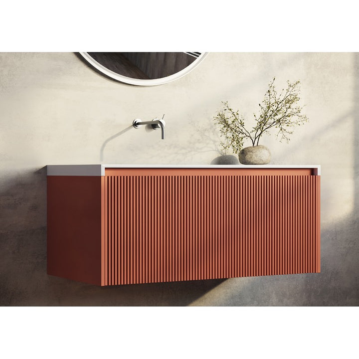Rimini Wall Hung Vanity Potters Clay 1000mm