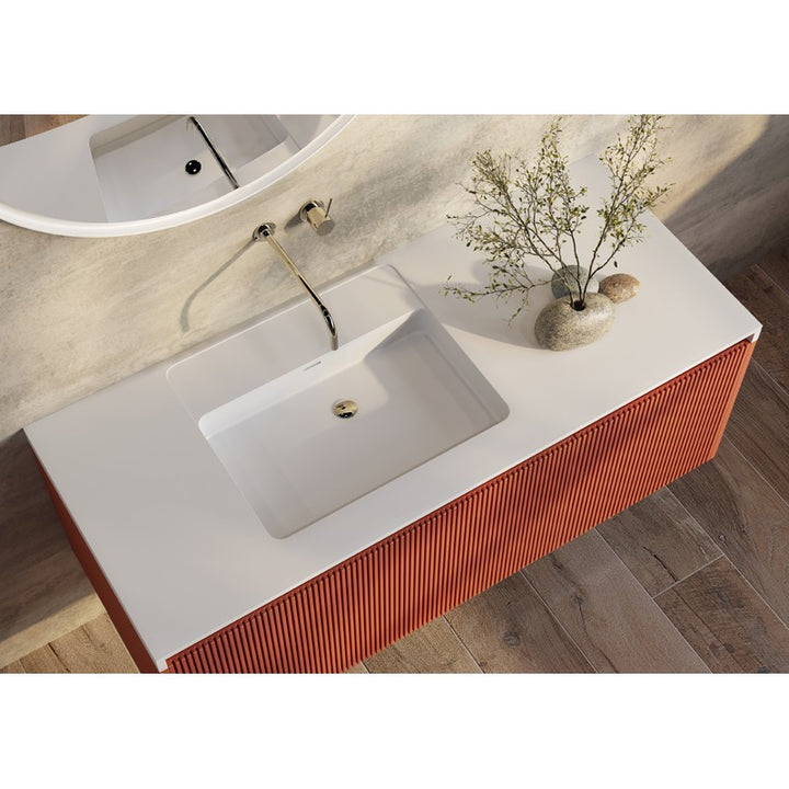 Rimini Wall Hung Vanity Potters Clay 1200mm