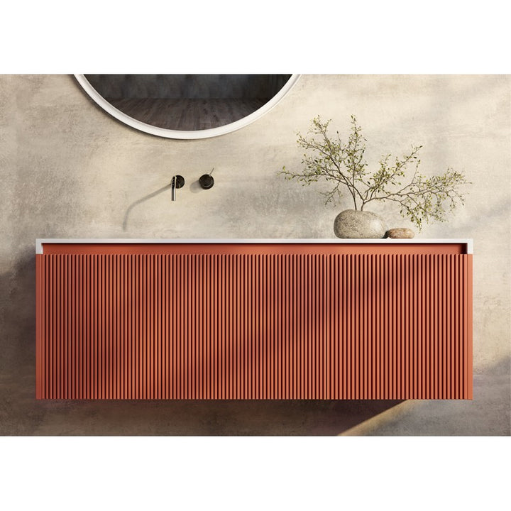 Rimini Wall Hung Vanity Potters Clay 1200mm