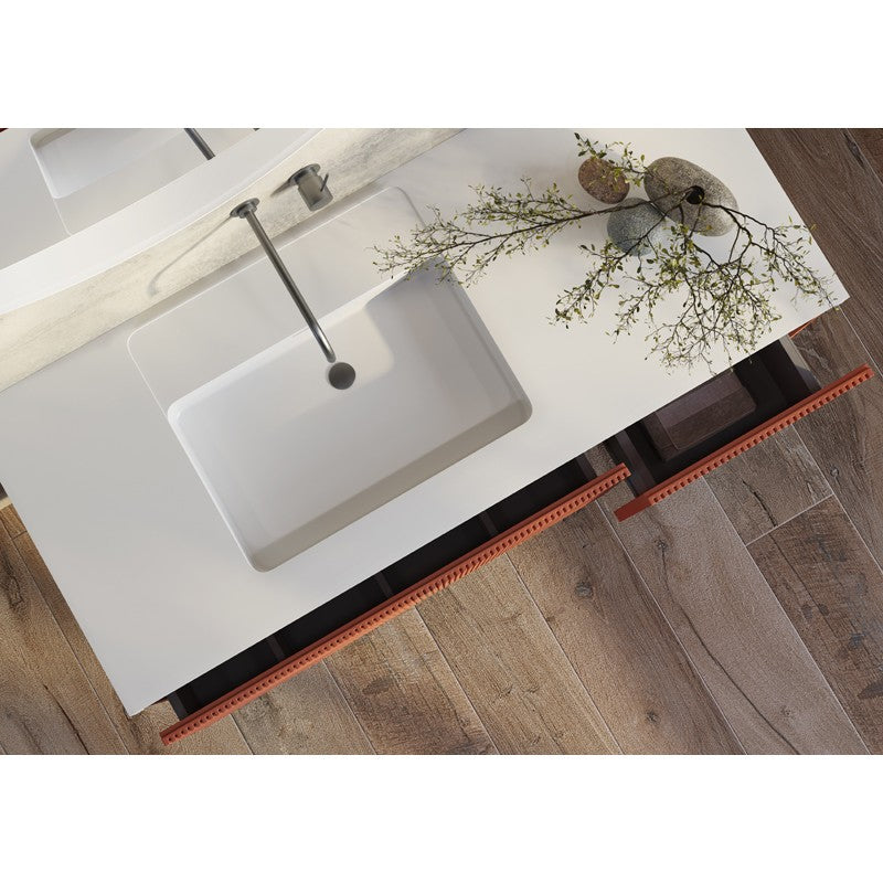 Rimini Wall Hung Vanity Potters Clay 1200mm