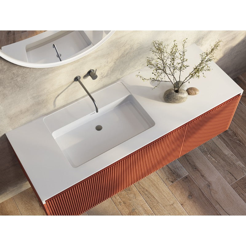 Rimini Wall Hung Vanity Potters Clay 1400mm