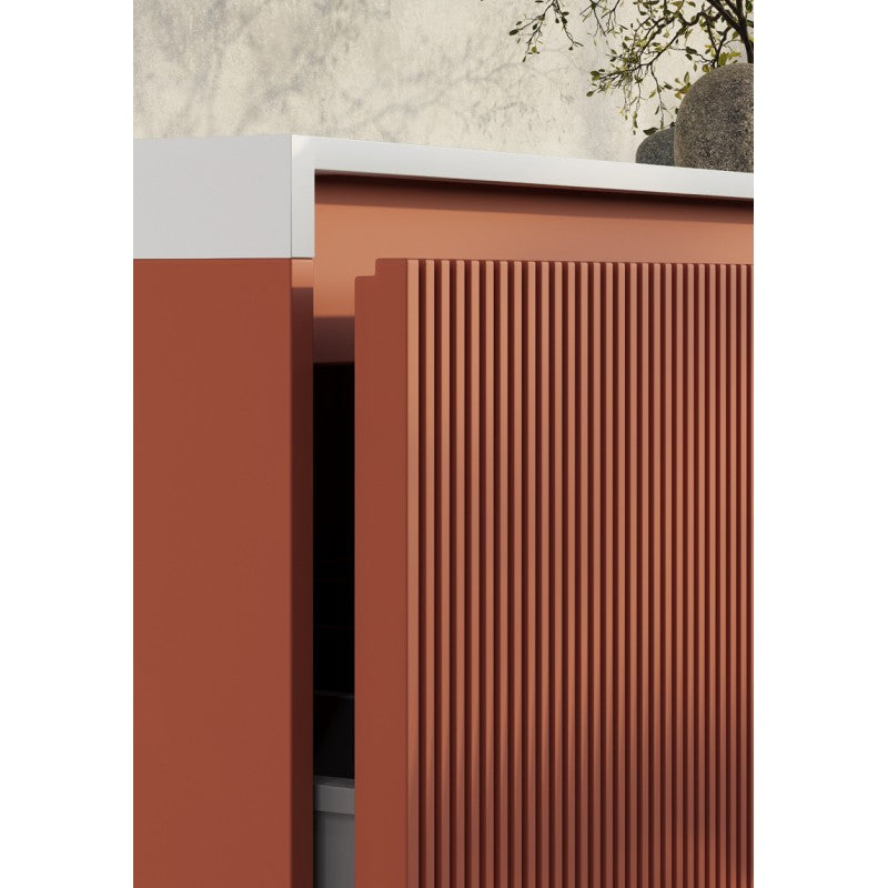 Rimini Wall Hung Vanity Potters Clay 1500mm
