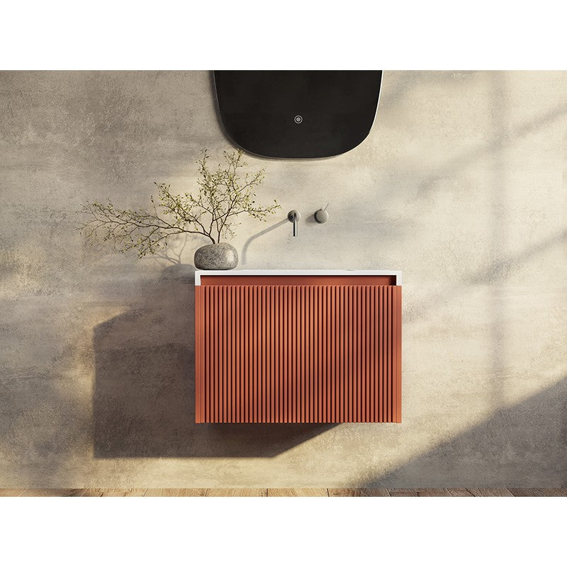 Rimini Wall Hung Vanity Potters Clay 600mm