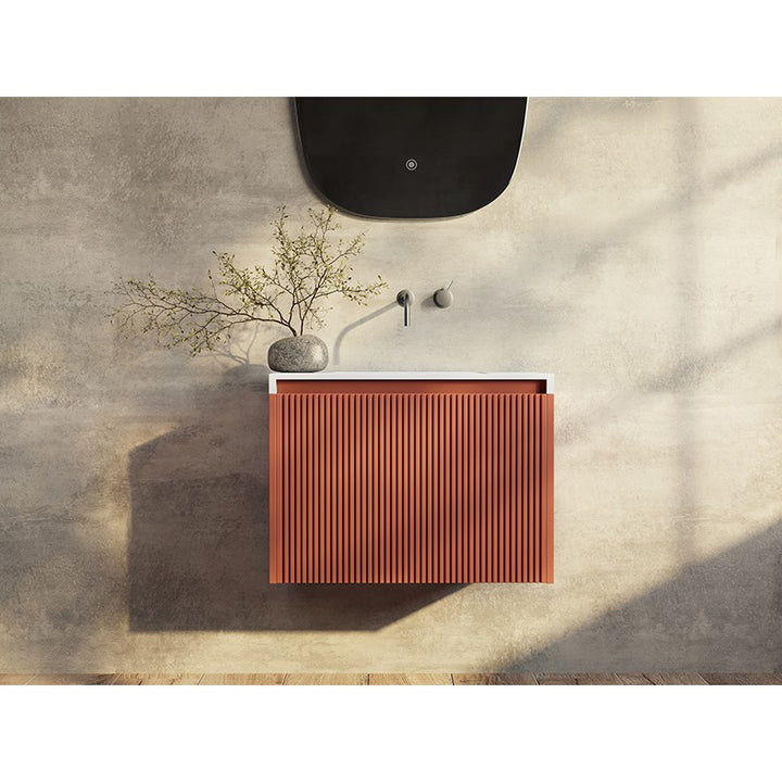 Rimini Wall Hung Vanity Potters Clay 600mm