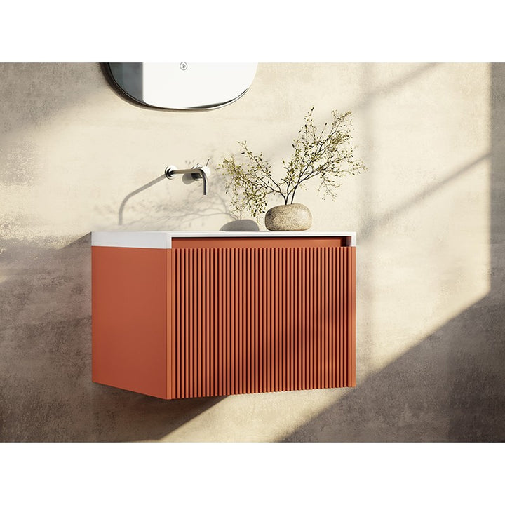 Rimini Wall Hung Vanity Potters Clay 600mm