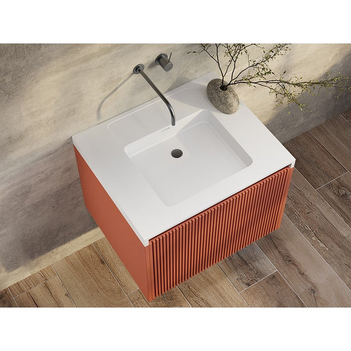 Rimini Wall Hung Vanity Potters Clay 600mm