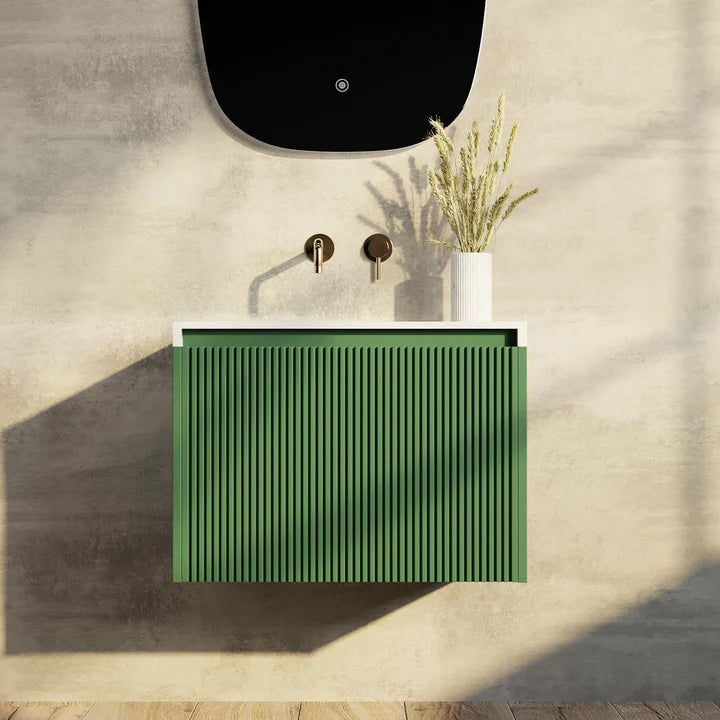 Rimini Wall-Hung Vanity Rain Forest Green 600mm