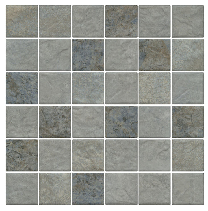 South Pacific Pool Mosaic Collection Fiji Stone Grey 47x47mm
