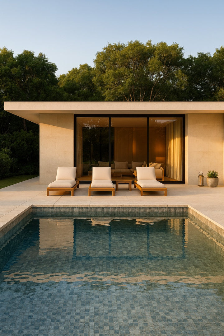 South Pacific Pool Mosaic Collection Fiji Stone Grey 47x47mm