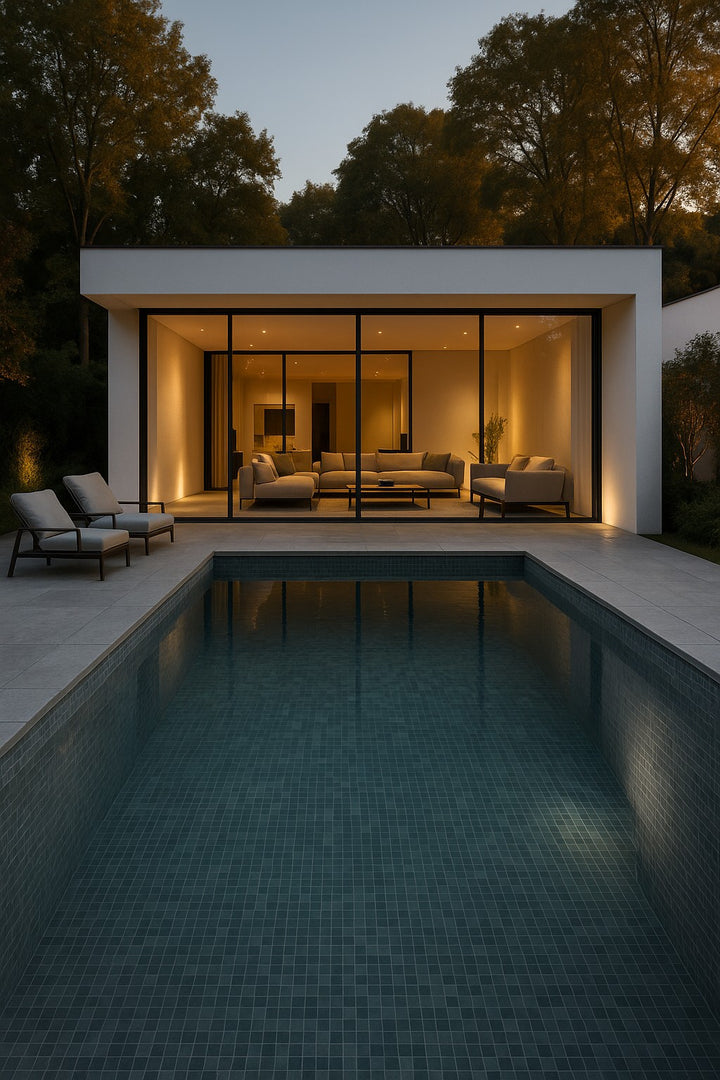 South Pacific Pool Mosaic Collection Fiji Stone Grey 47x47mm