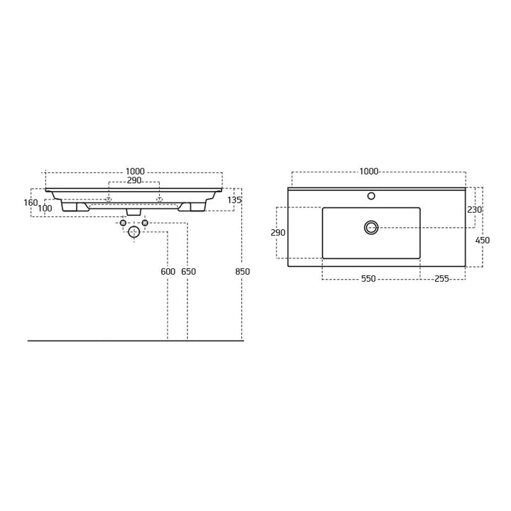 Prado Maple Oak Wall Hung Vanity 750mm