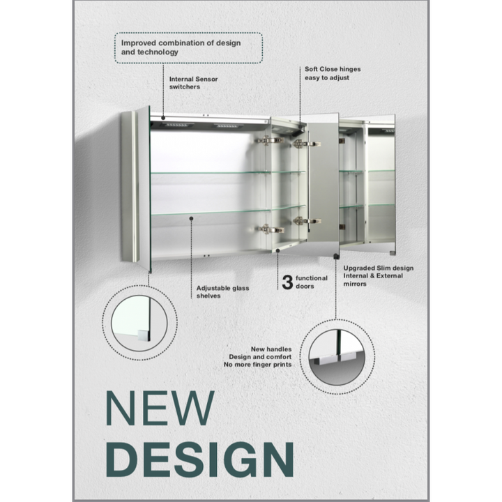 BelBagno LED Shaving Cabinet 500mm