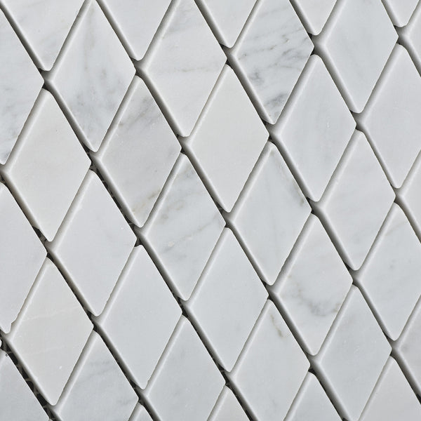 Carrara Honed Diamond Mosaic