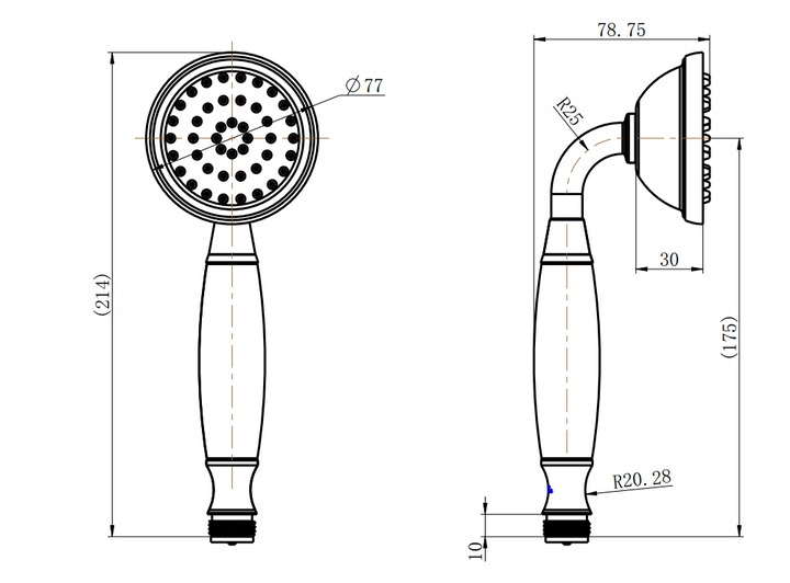Modern National Bordeaux Handpiece