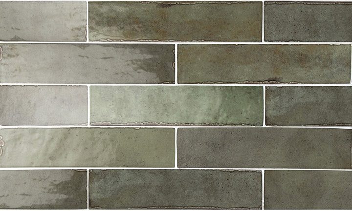 Tribeca Sage Green Gloss Subway 60x246mm