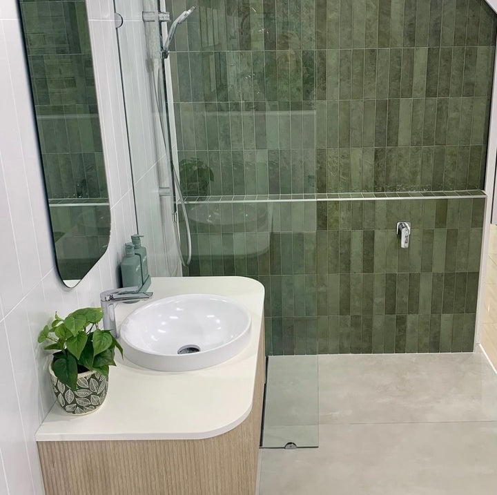 Tribeca Sage Green Gloss Subway 60x246mm
