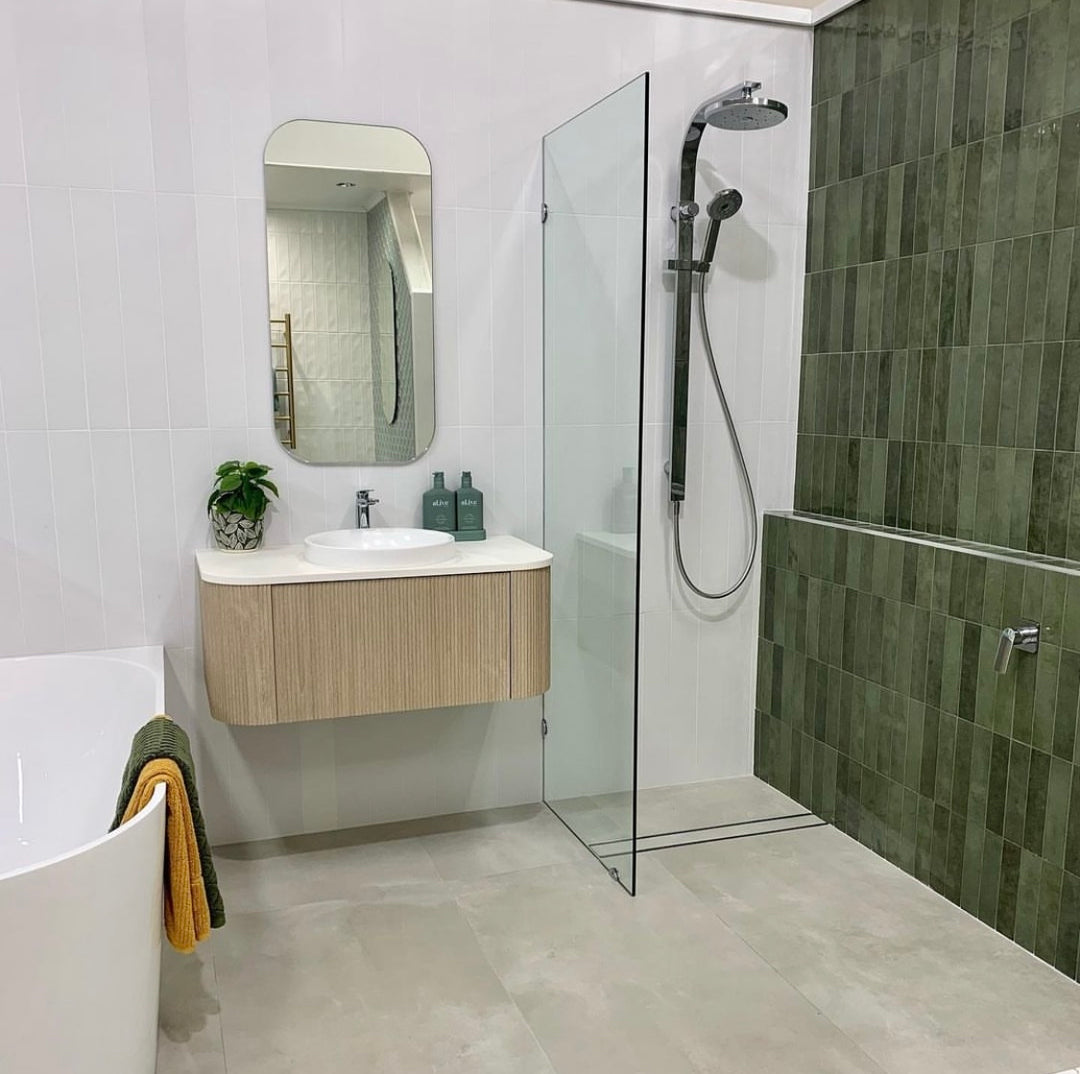 Tribeca Sage Green Gloss Subway 60x246mm