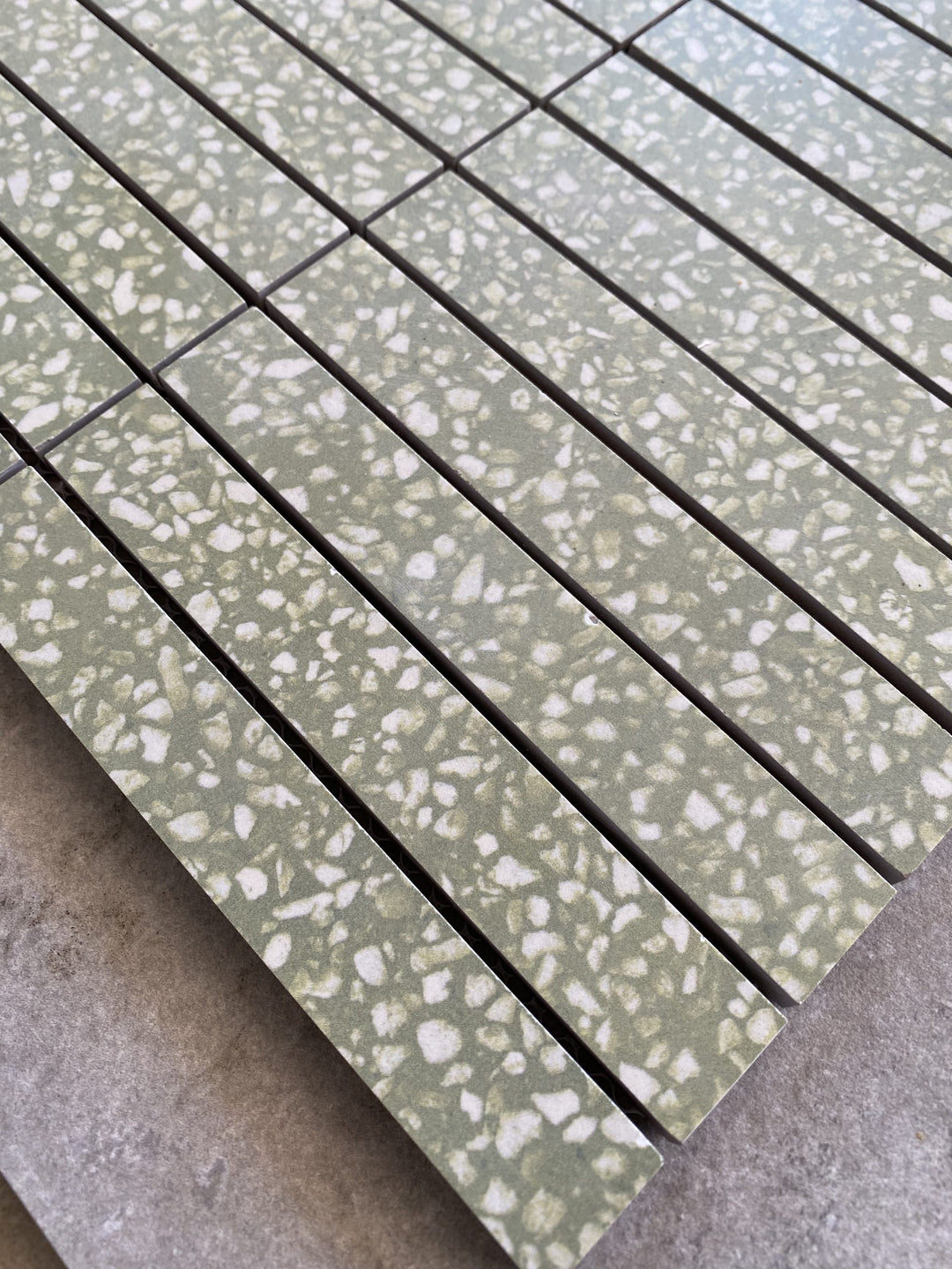 Alta Terrazzo Green Finger Mosaic