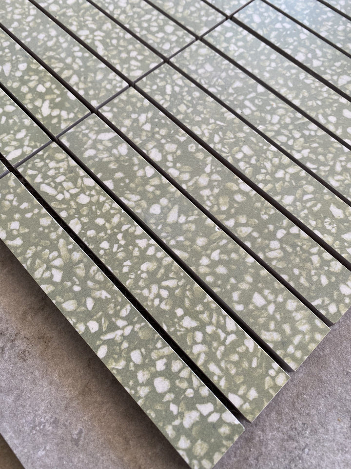 Alta Terrazzo Green Finger Mosaic