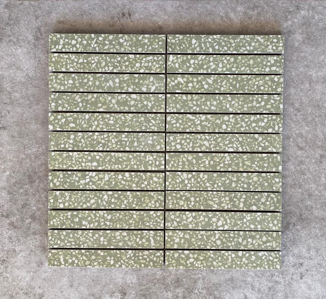 Alta Terrazzo Green Finger Mosaic