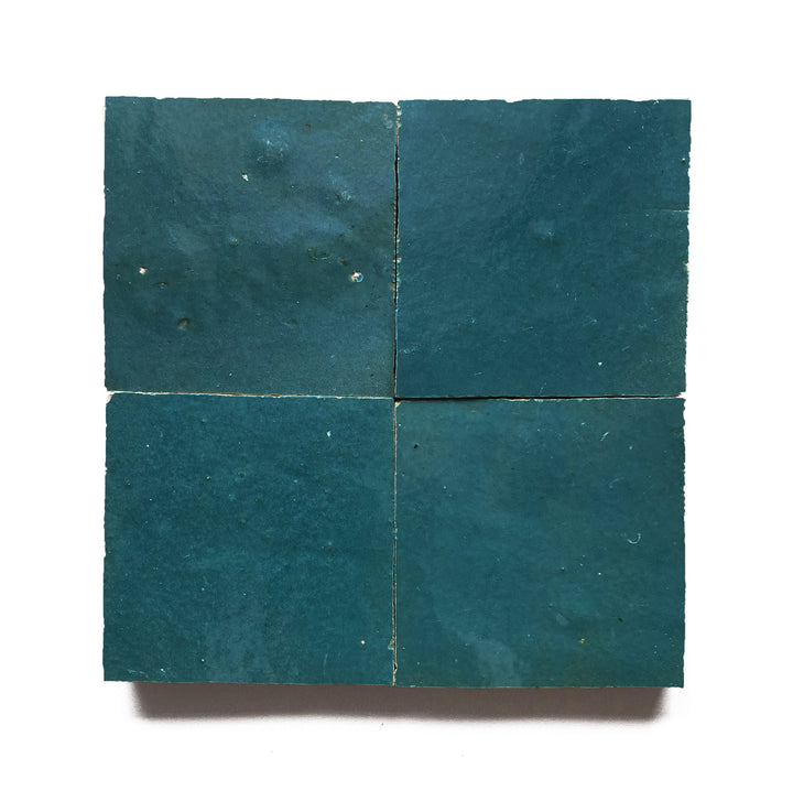 Zellige Atlas Petrole Terracotta Moroccan Square