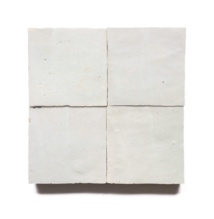 Zellige White Fes Terracotta Moroccan Square