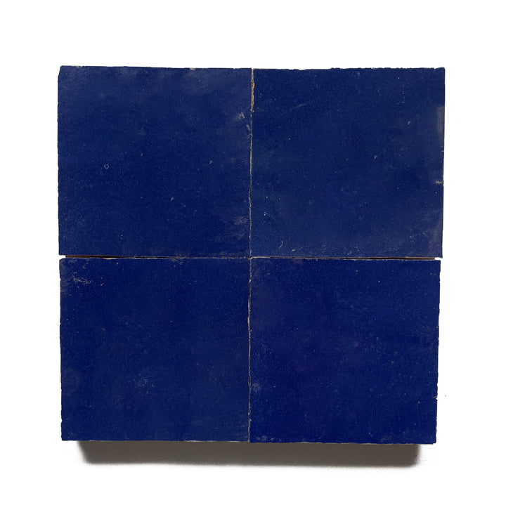 Zellige Bleu Foncé Terracotta Moroccan Square