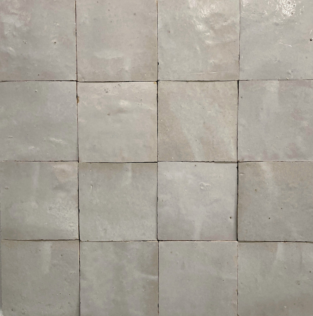 Zellige Ecru Terracotta Moroccan Square