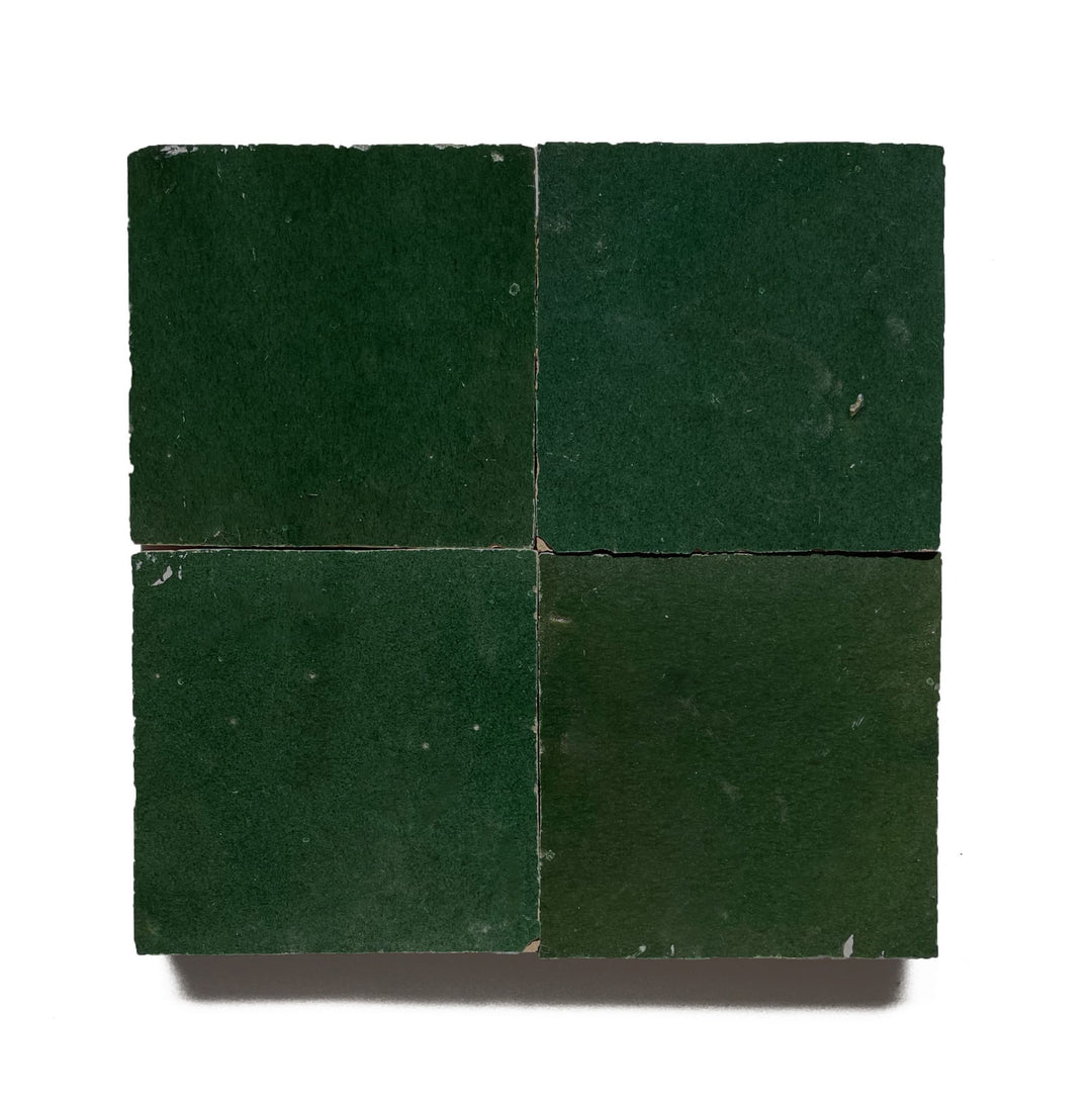 Zellige Emerald Terracotta Moroccan Square