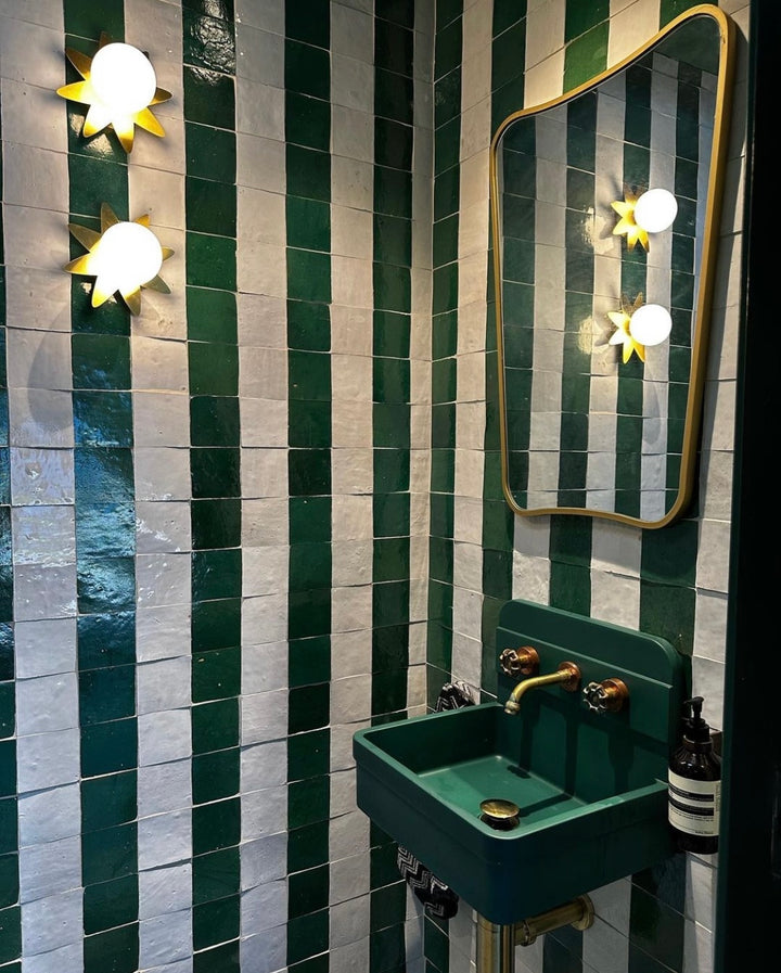 Zellige Emerald Terracotta Moroccan Square