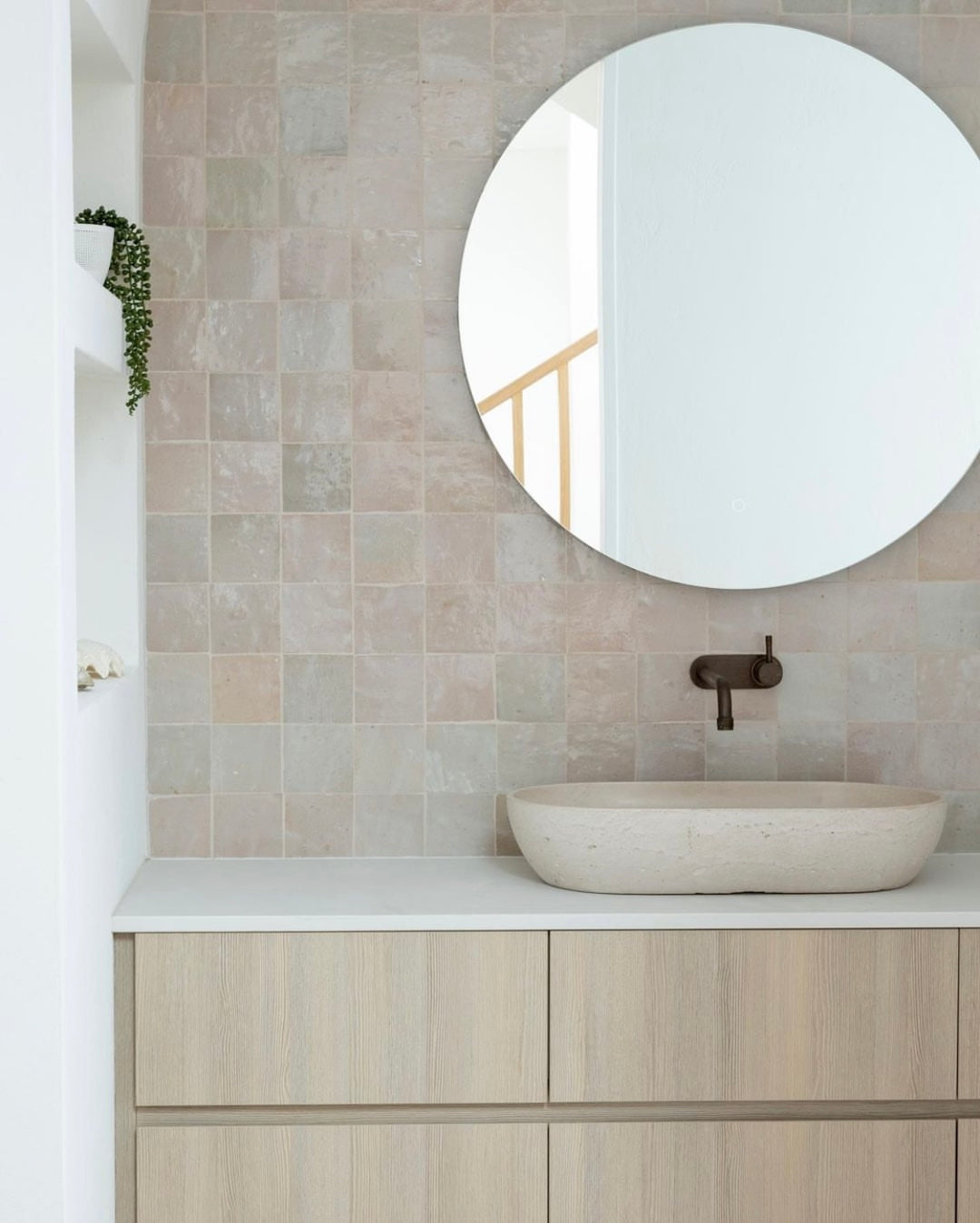 Zellige Gris Rosa Terracotta Moroccan Square