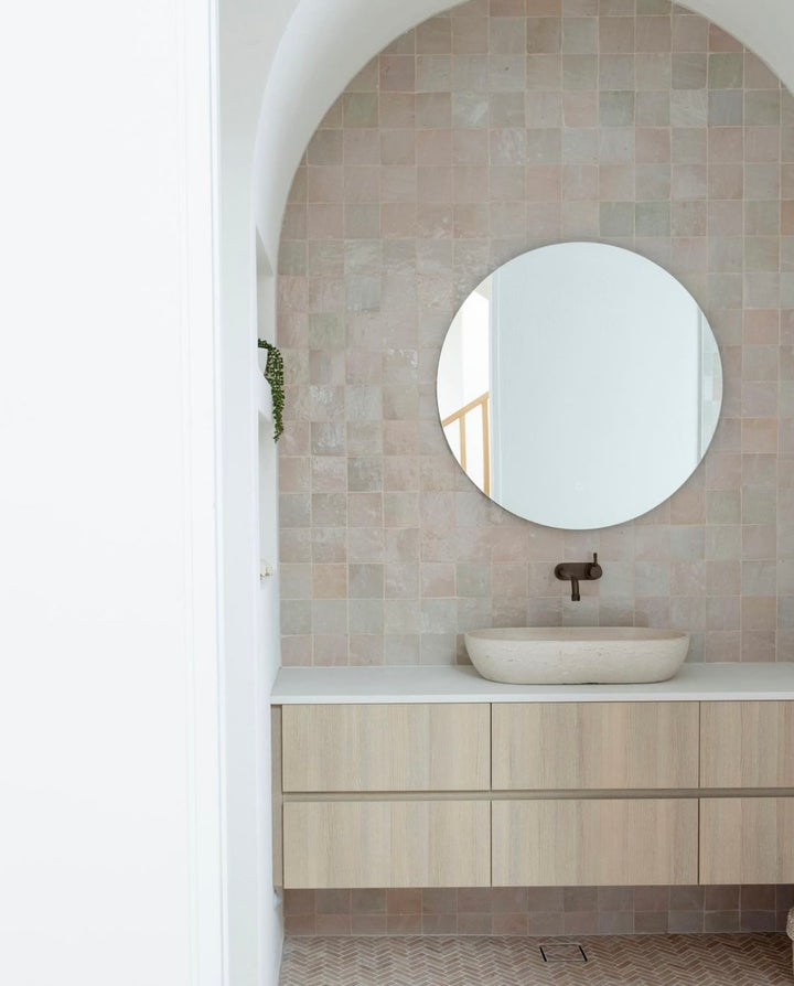 Zellige Gris Rosa Terracotta Moroccan Square